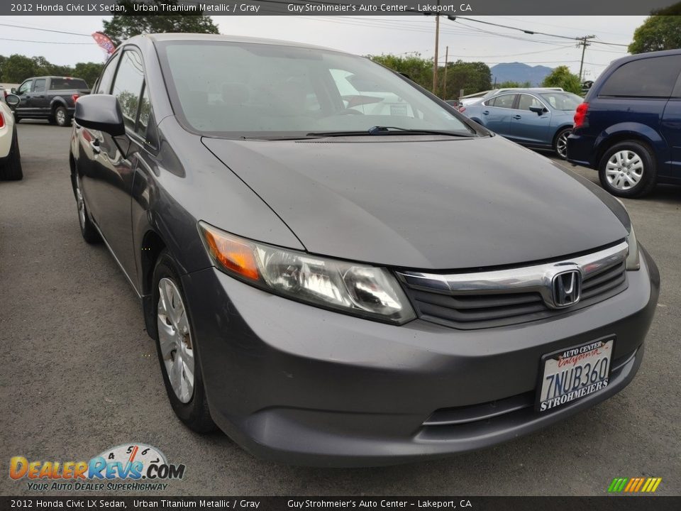 2012 Honda Civic LX Sedan Urban Titanium Metallic / Gray Photo #1