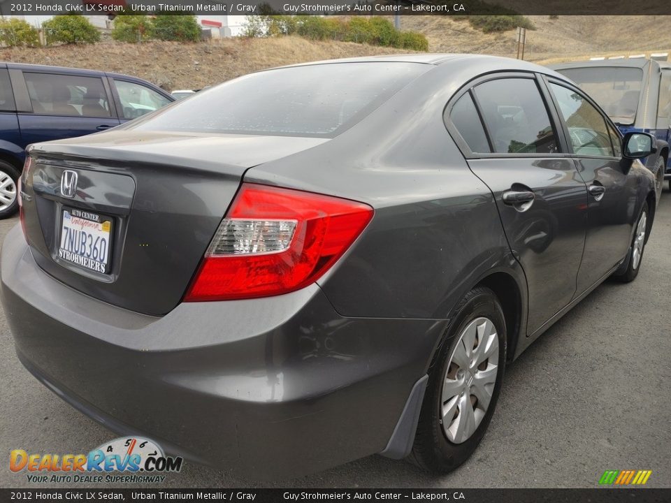 2012 Honda Civic LX Sedan Urban Titanium Metallic / Gray Photo #4