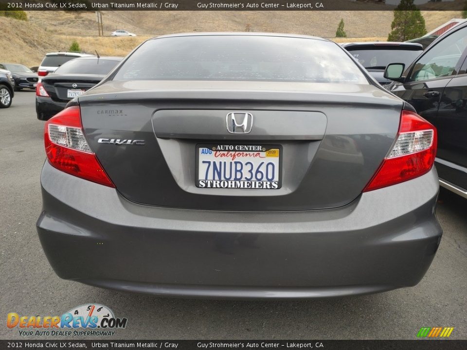 2012 Honda Civic LX Sedan Urban Titanium Metallic / Gray Photo #5