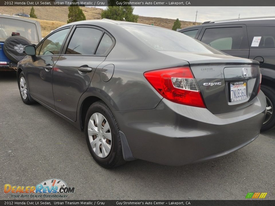 2012 Honda Civic LX Sedan Urban Titanium Metallic / Gray Photo #6