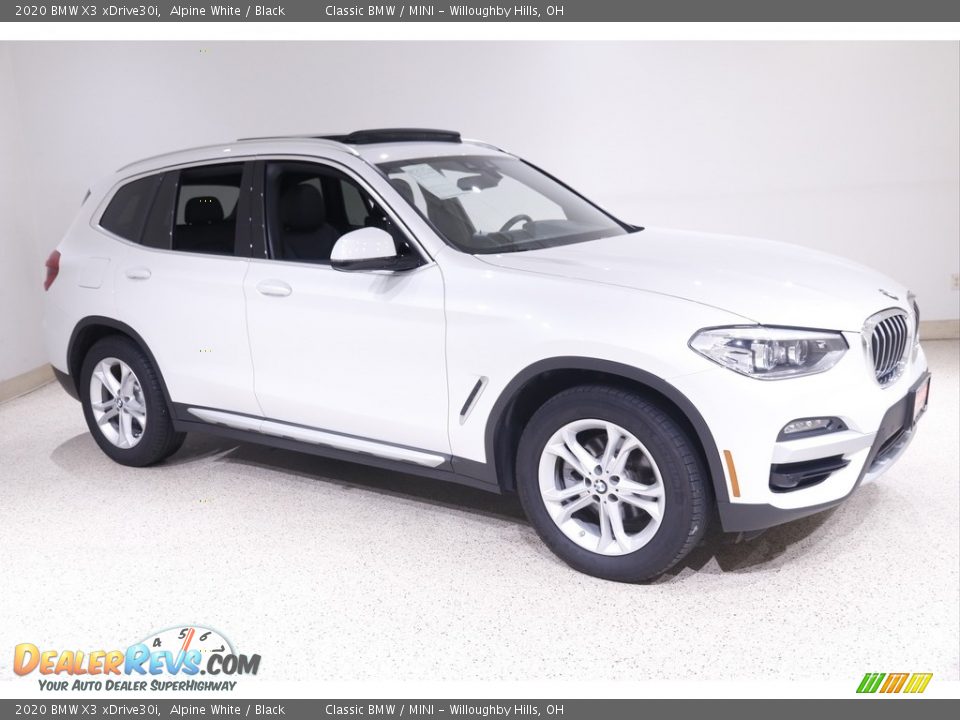 2020 BMW X3 xDrive30i Alpine White / Black Photo #1