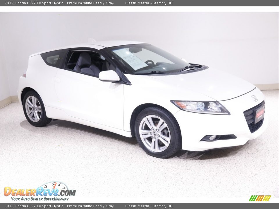 2012 Honda CR-Z EX Sport Hybrid Premium White Pearl / Gray Photo #1