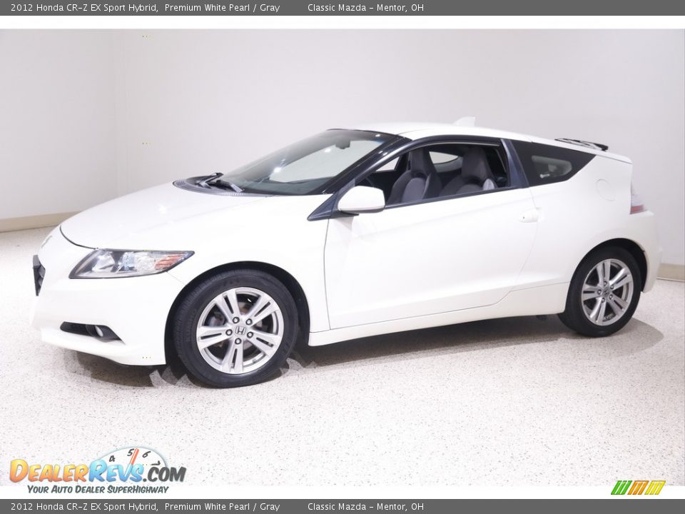 2012 Honda CR-Z EX Sport Hybrid Premium White Pearl / Gray Photo #3