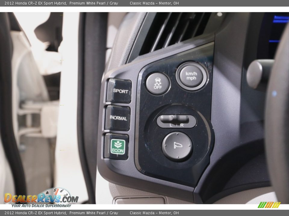 2012 Honda CR-Z EX Sport Hybrid Premium White Pearl / Gray Photo #6