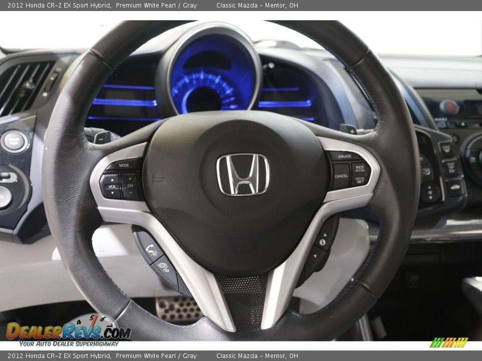 2012 Honda CR-Z EX Sport Hybrid Premium White Pearl / Gray Photo #8