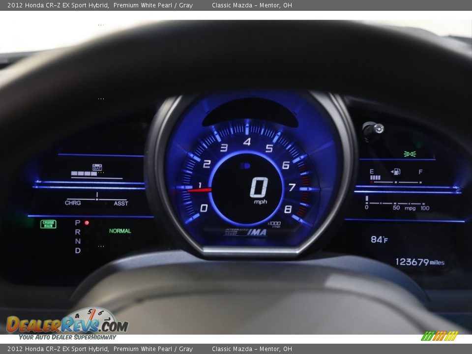 2012 Honda CR-Z EX Sport Hybrid Premium White Pearl / Gray Photo #9