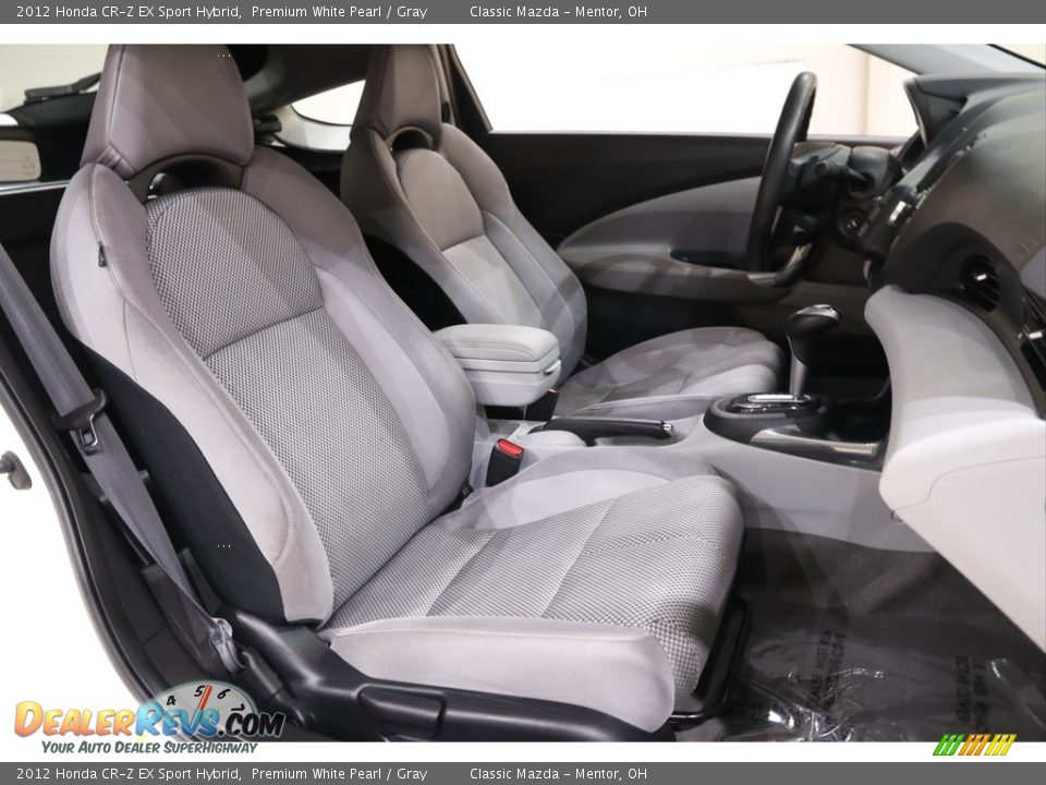 2012 Honda CR-Z EX Sport Hybrid Premium White Pearl / Gray Photo #12