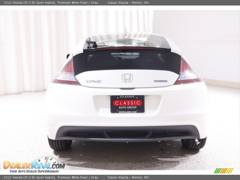 2012 Honda CR-Z EX Sport Hybrid Premium White Pearl / Gray Photo #14