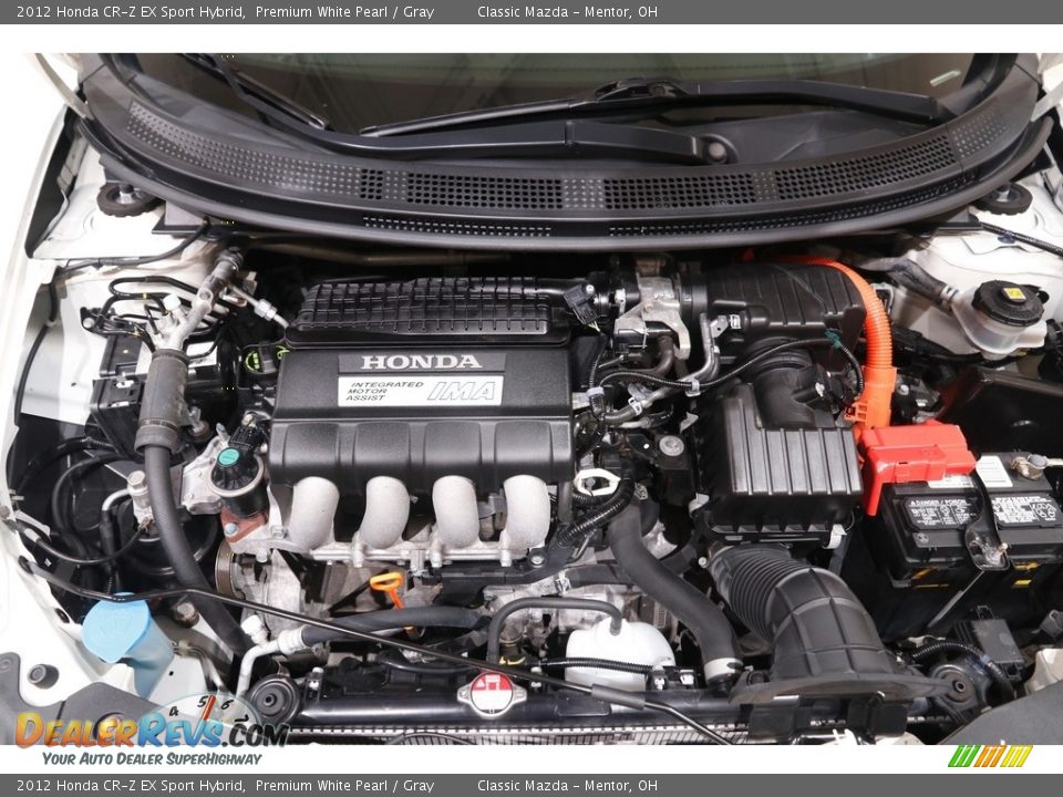 2012 Honda CR-Z EX Sport Hybrid Premium White Pearl / Gray Photo #15