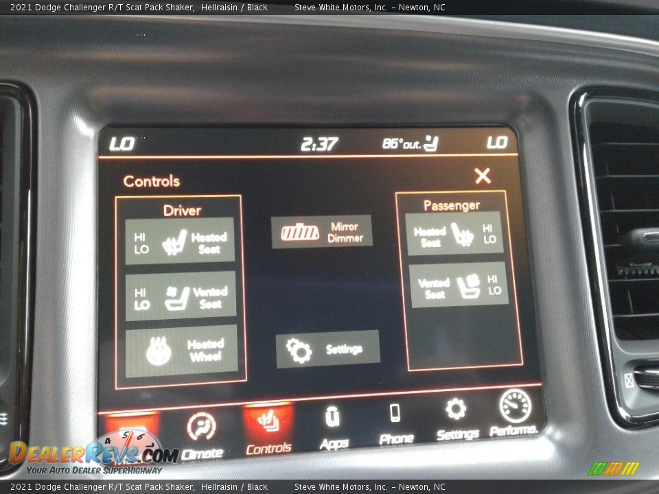 Controls of 2021 Dodge Challenger R/T Scat Pack Shaker Photo #21