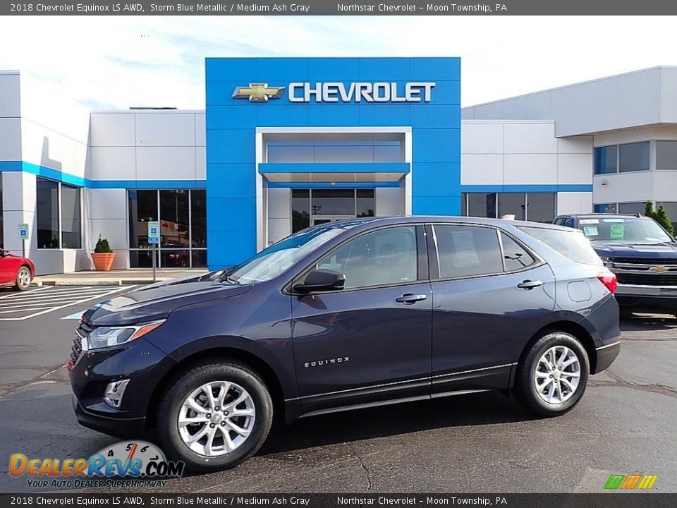 2018 Chevrolet Equinox LS AWD Storm Blue Metallic / Medium Ash Gray Photo #1