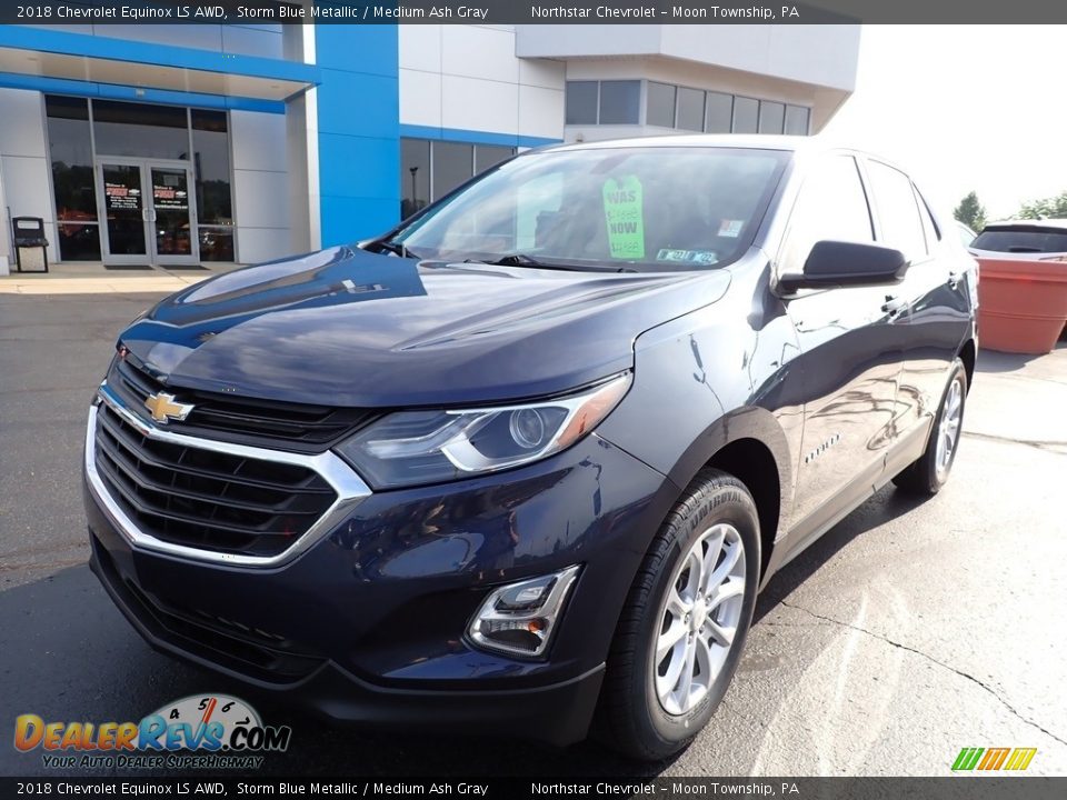 2018 Chevrolet Equinox LS AWD Storm Blue Metallic / Medium Ash Gray Photo #2