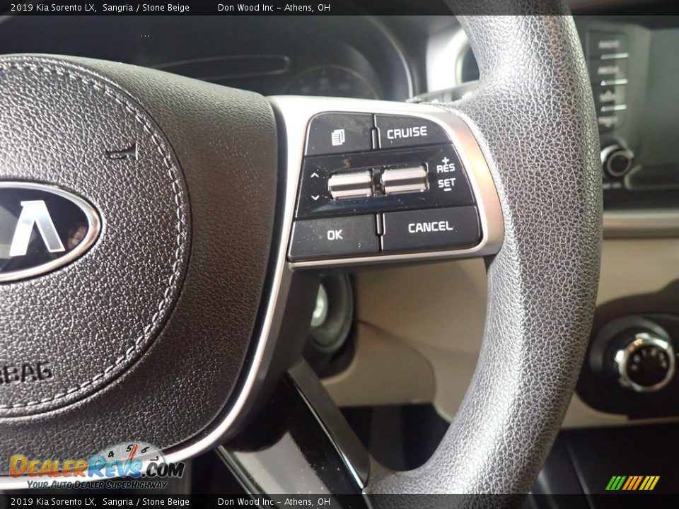 2019 Kia Sorento LX Sangria / Stone Beige Photo #30
