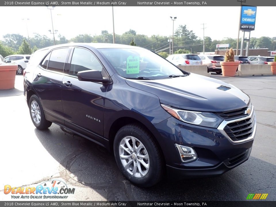 2018 Chevrolet Equinox LS AWD Storm Blue Metallic / Medium Ash Gray Photo #11