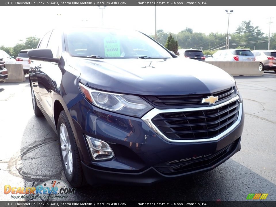 2018 Chevrolet Equinox LS AWD Storm Blue Metallic / Medium Ash Gray Photo #12