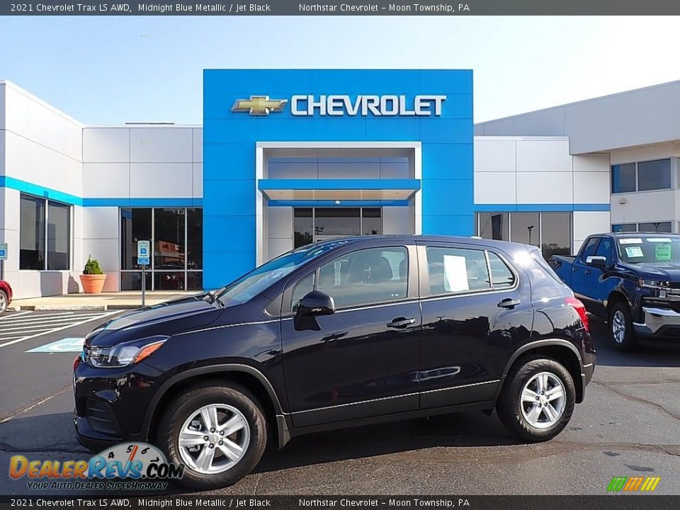 2021 Chevrolet Trax LS AWD Midnight Blue Metallic / Jet Black Photo #1