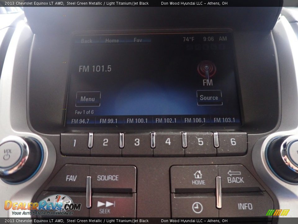 2013 Chevrolet Equinox LT AWD Steel Green Metallic / Light Titanium/Jet Black Photo #26