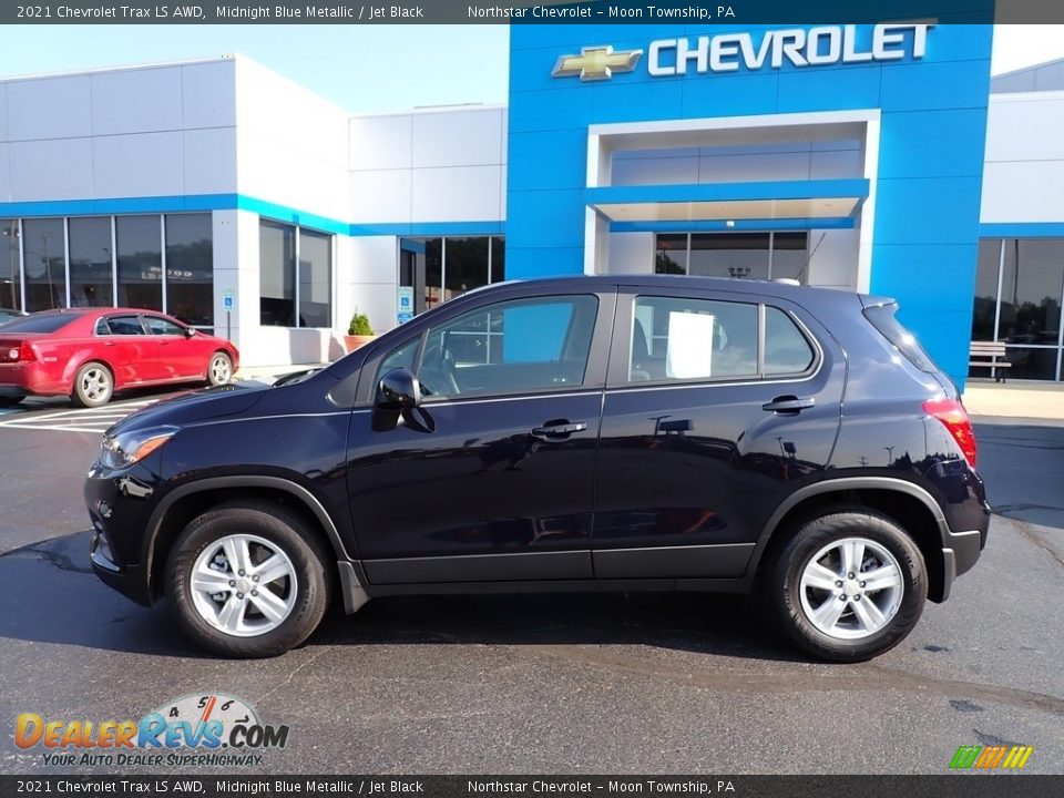 2021 Chevrolet Trax LS AWD Midnight Blue Metallic / Jet Black Photo #3