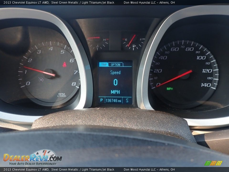 2013 Chevrolet Equinox LT AWD Steel Green Metallic / Light Titanium/Jet Black Photo #28