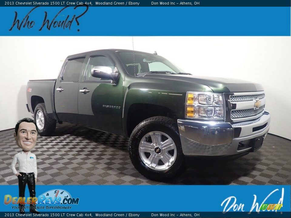 2013 Chevrolet Silverado 1500 LT Crew Cab 4x4 Woodland Green / Ebony Photo #1