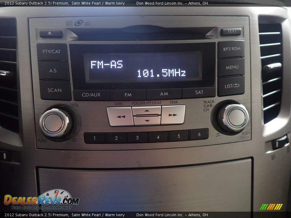 Audio System of 2012 Subaru Outback 2.5i Premium Photo #25