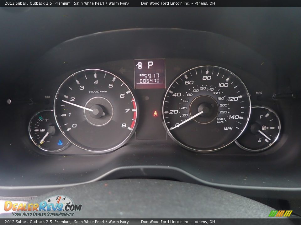 2012 Subaru Outback 2.5i Premium Gauges Photo #27