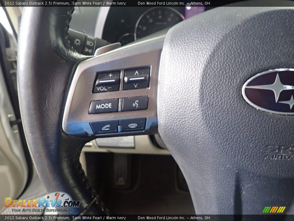 2012 Subaru Outback 2.5i Premium Steering Wheel Photo #28