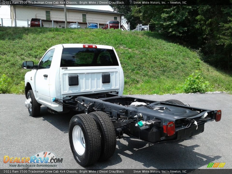 2021 Ram 3500 Tradesman Crew Cab 4x4 Chassis Bright White / Diesel Gray/Black Photo #8