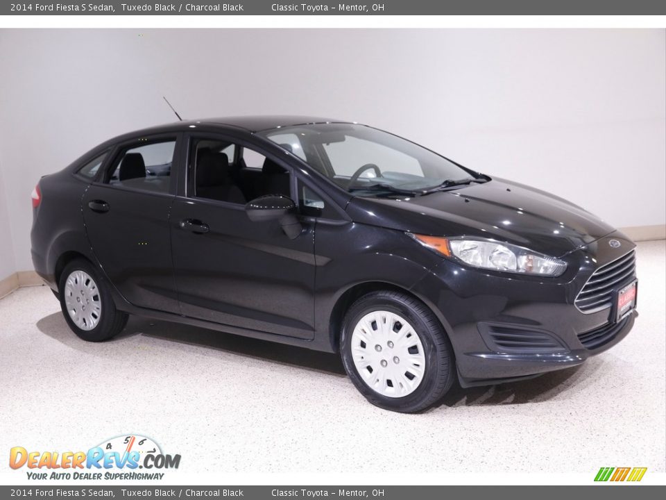 2014 Ford Fiesta S Sedan Tuxedo Black / Charcoal Black Photo #1