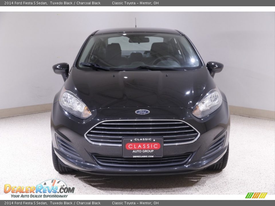 2014 Ford Fiesta S Sedan Tuxedo Black / Charcoal Black Photo #2