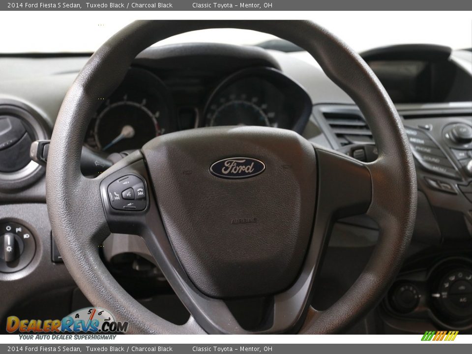 2014 Ford Fiesta S Sedan Tuxedo Black / Charcoal Black Photo #7