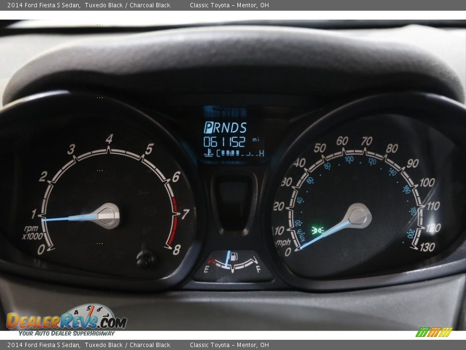 2014 Ford Fiesta S Sedan Tuxedo Black / Charcoal Black Photo #8