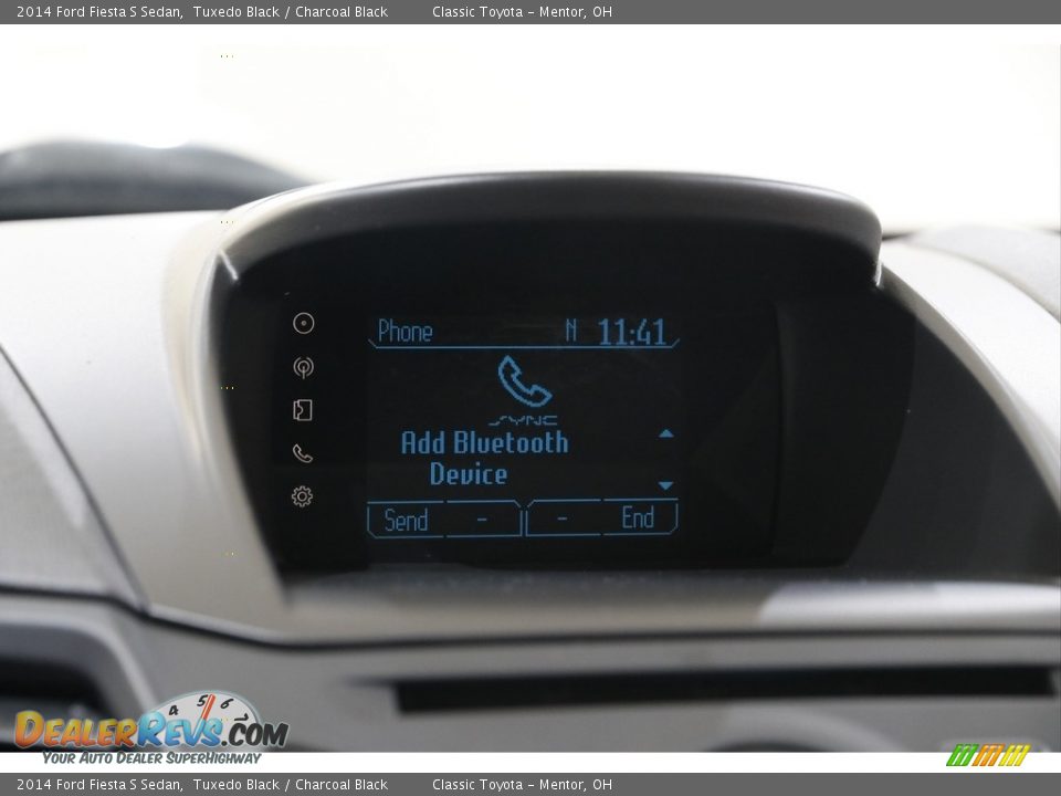 2014 Ford Fiesta S Sedan Tuxedo Black / Charcoal Black Photo #11