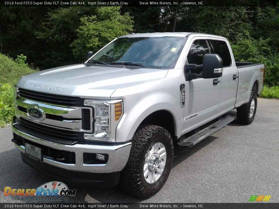 2019 Ford F350 Super Duty XLT Crew Cab 4x4 Ingot Silver / Earth Gray Photo #3