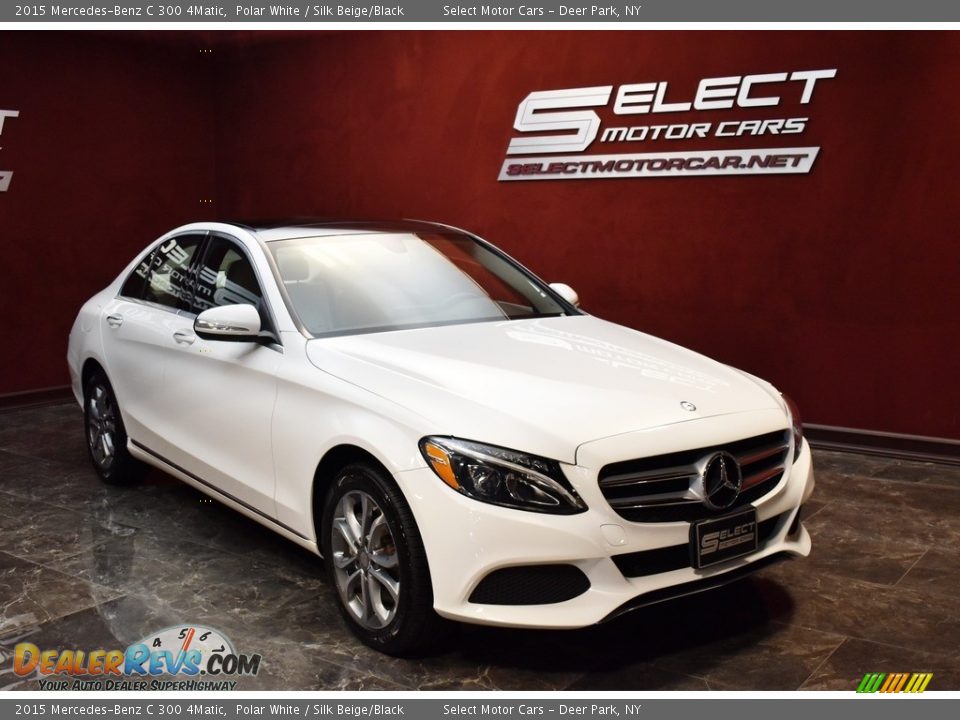 2015 Mercedes-Benz C 300 4Matic Polar White / Silk Beige/Black Photo #3