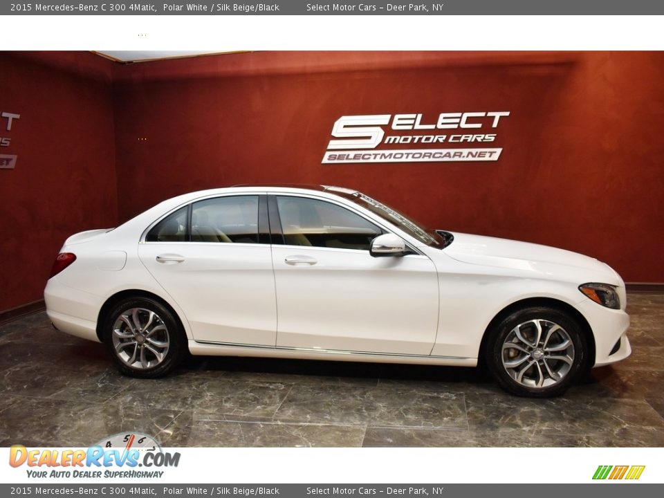 2015 Mercedes-Benz C 300 4Matic Polar White / Silk Beige/Black Photo #4