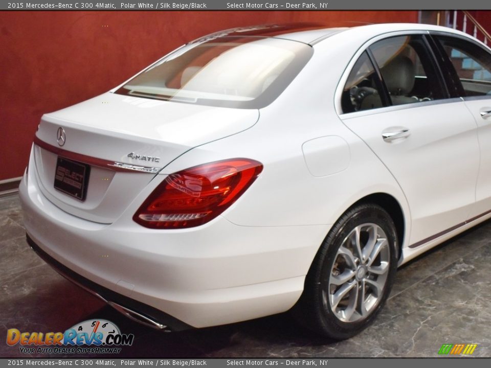 2015 Mercedes-Benz C 300 4Matic Polar White / Silk Beige/Black Photo #5