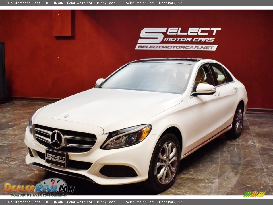 2015 Mercedes-Benz C 300 4Matic Polar White / Silk Beige/Black Photo #6