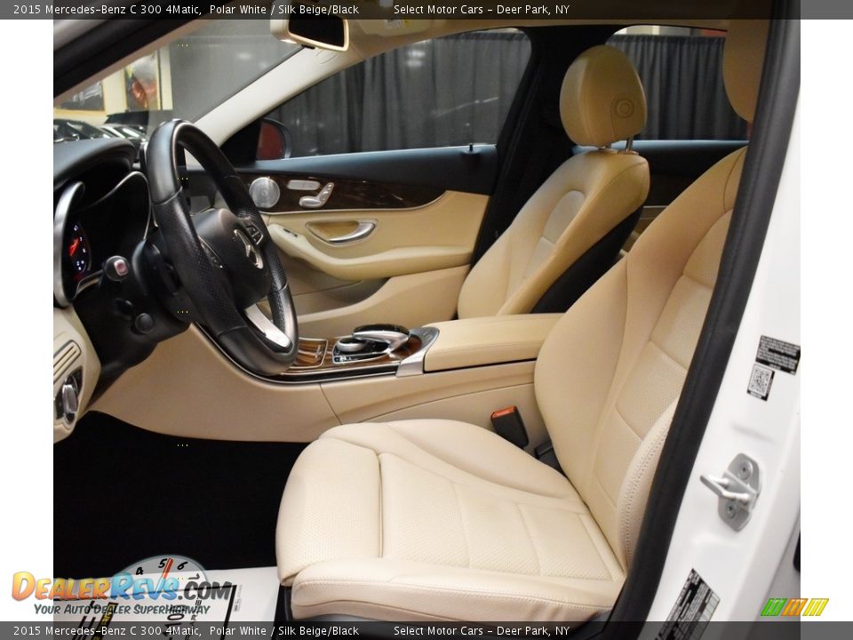 2015 Mercedes-Benz C 300 4Matic Polar White / Silk Beige/Black Photo #14