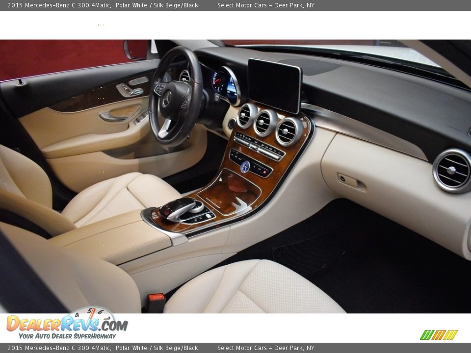 2015 Mercedes-Benz C 300 4Matic Polar White / Silk Beige/Black Photo #17