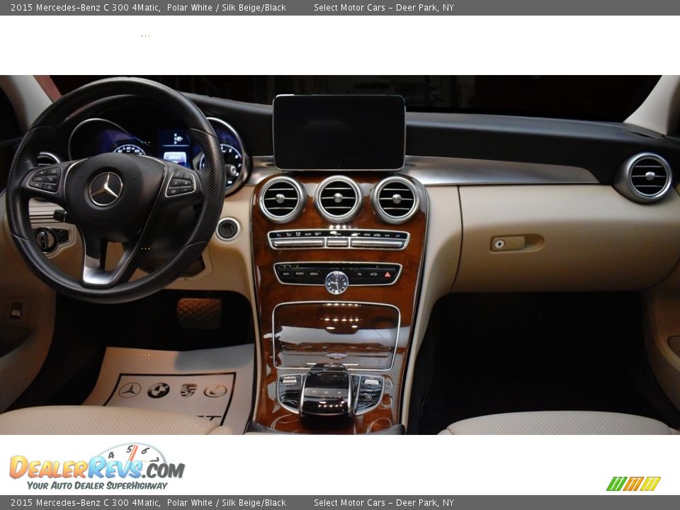 2015 Mercedes-Benz C 300 4Matic Polar White / Silk Beige/Black Photo #20