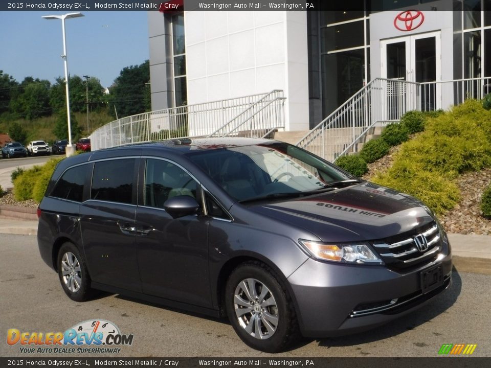 2015 Honda Odyssey EX-L Modern Steel Metallic / Gray Photo #1