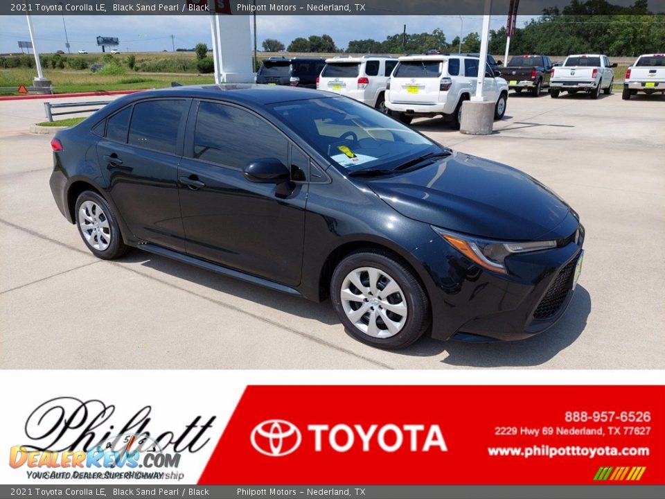2021 Toyota Corolla LE Black Sand Pearl / Black Photo #1