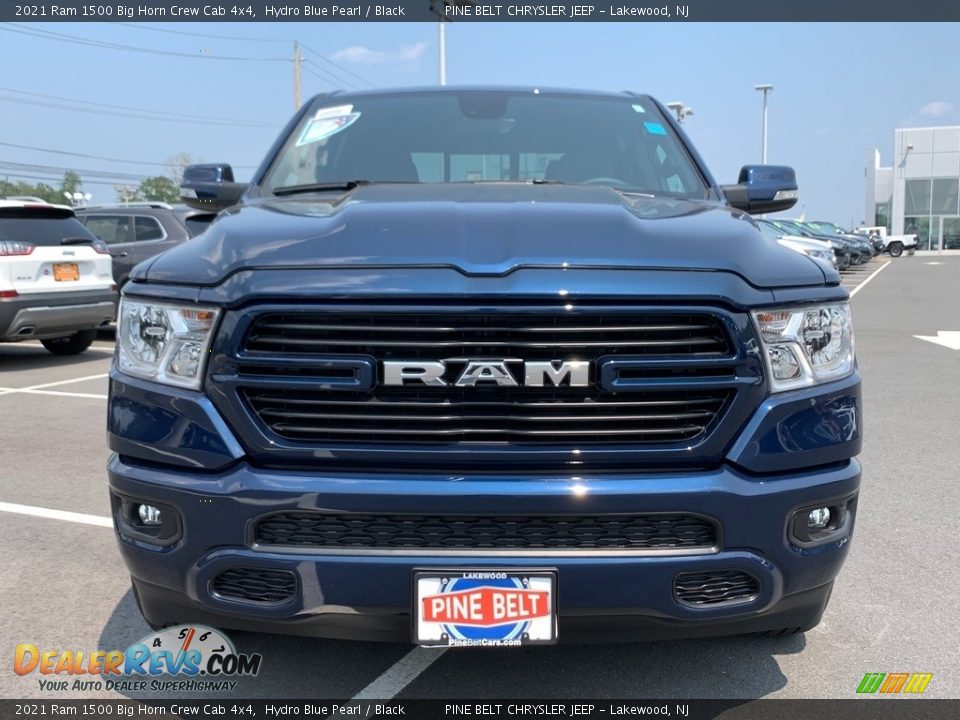 2021 Ram 1500 Big Horn Crew Cab 4x4 Hydro Blue Pearl / Black Photo #2