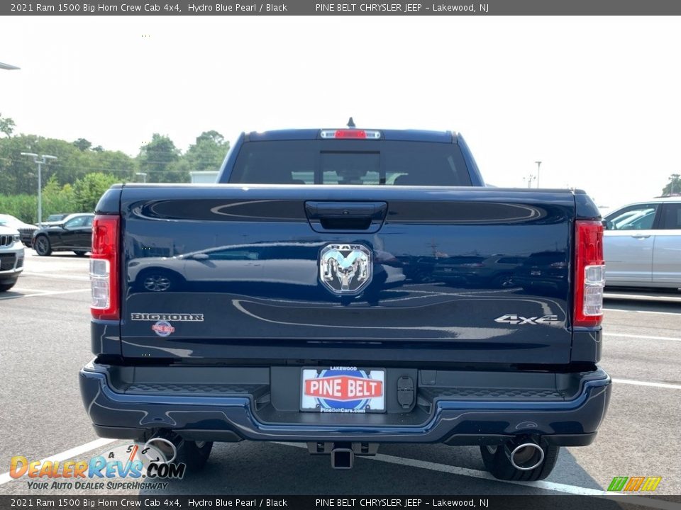 2021 Ram 1500 Big Horn Crew Cab 4x4 Hydro Blue Pearl / Black Photo #5
