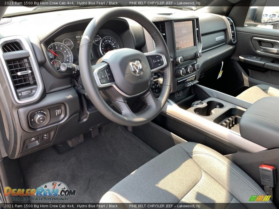 2021 Ram 1500 Big Horn Crew Cab 4x4 Hydro Blue Pearl / Black Photo #9