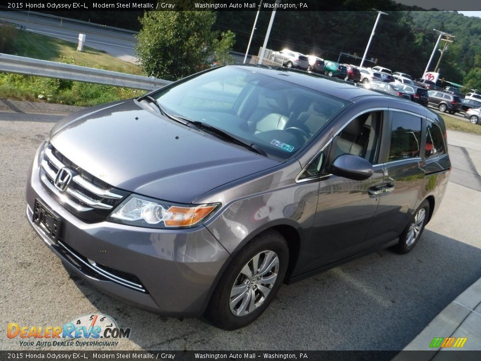 2015 Honda Odyssey EX-L Modern Steel Metallic / Gray Photo #13