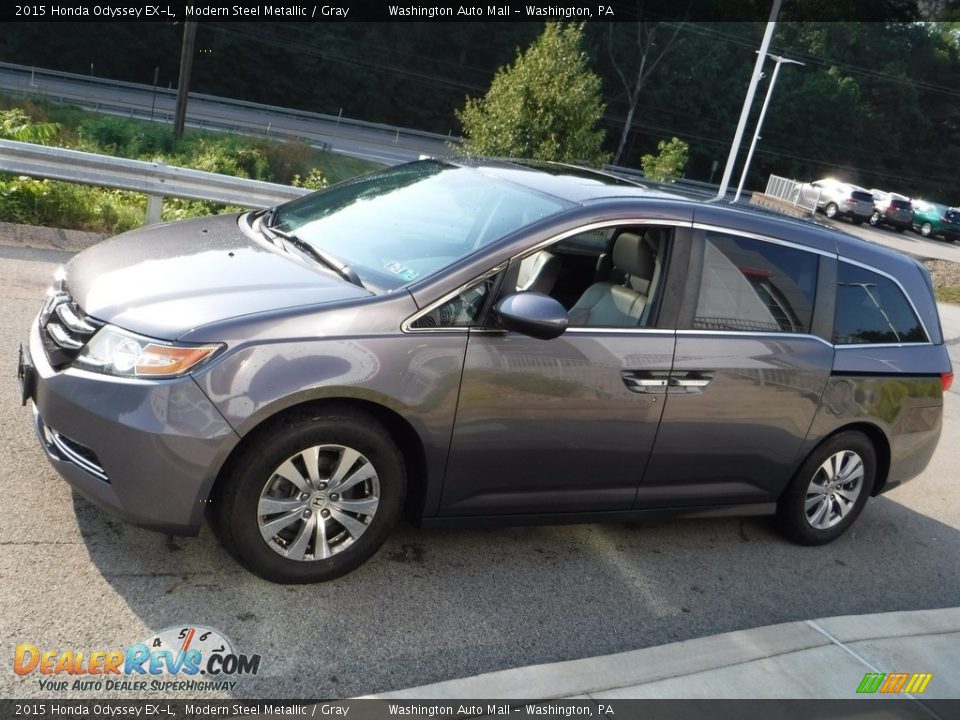 2015 Honda Odyssey EX-L Modern Steel Metallic / Gray Photo #14