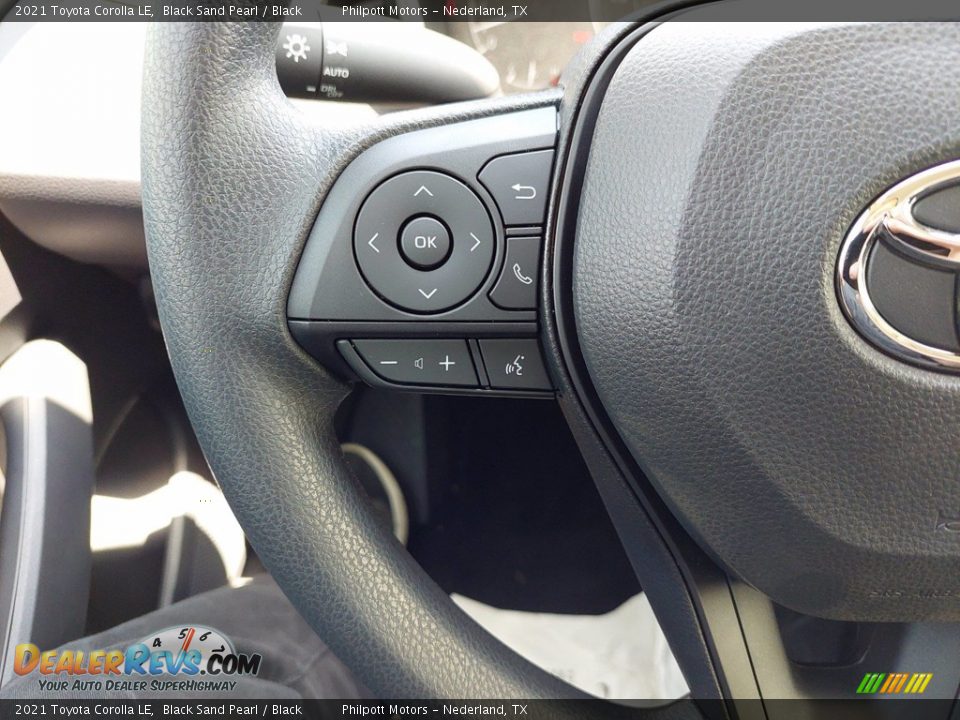 2021 Toyota Corolla LE Black Sand Pearl / Black Photo #13