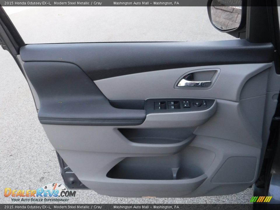2015 Honda Odyssey EX-L Modern Steel Metallic / Gray Photo #19